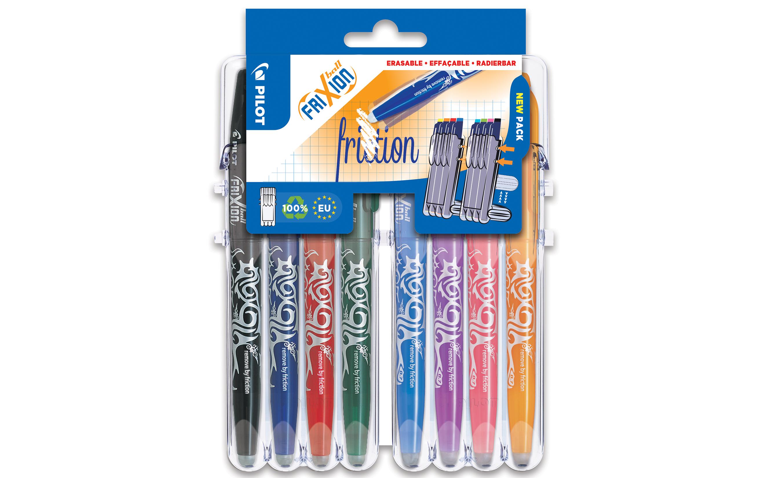 Rollerball FriXion ball SEt2Go 0.7 mm, 8 StückOhne Rückstand löschbarer Tintenroller