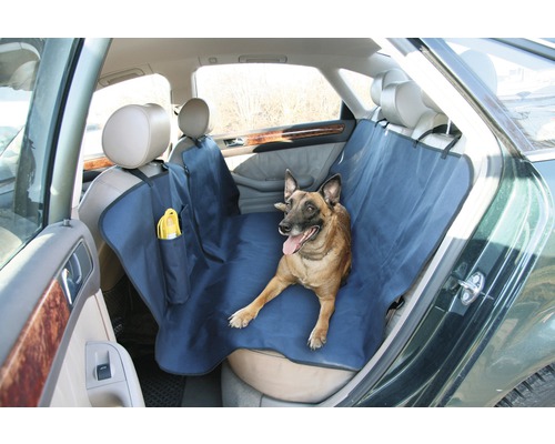 Multifunctionele deken/autodeken inclusief drinkfles en accessoiretas, 140x150 cm, blauw