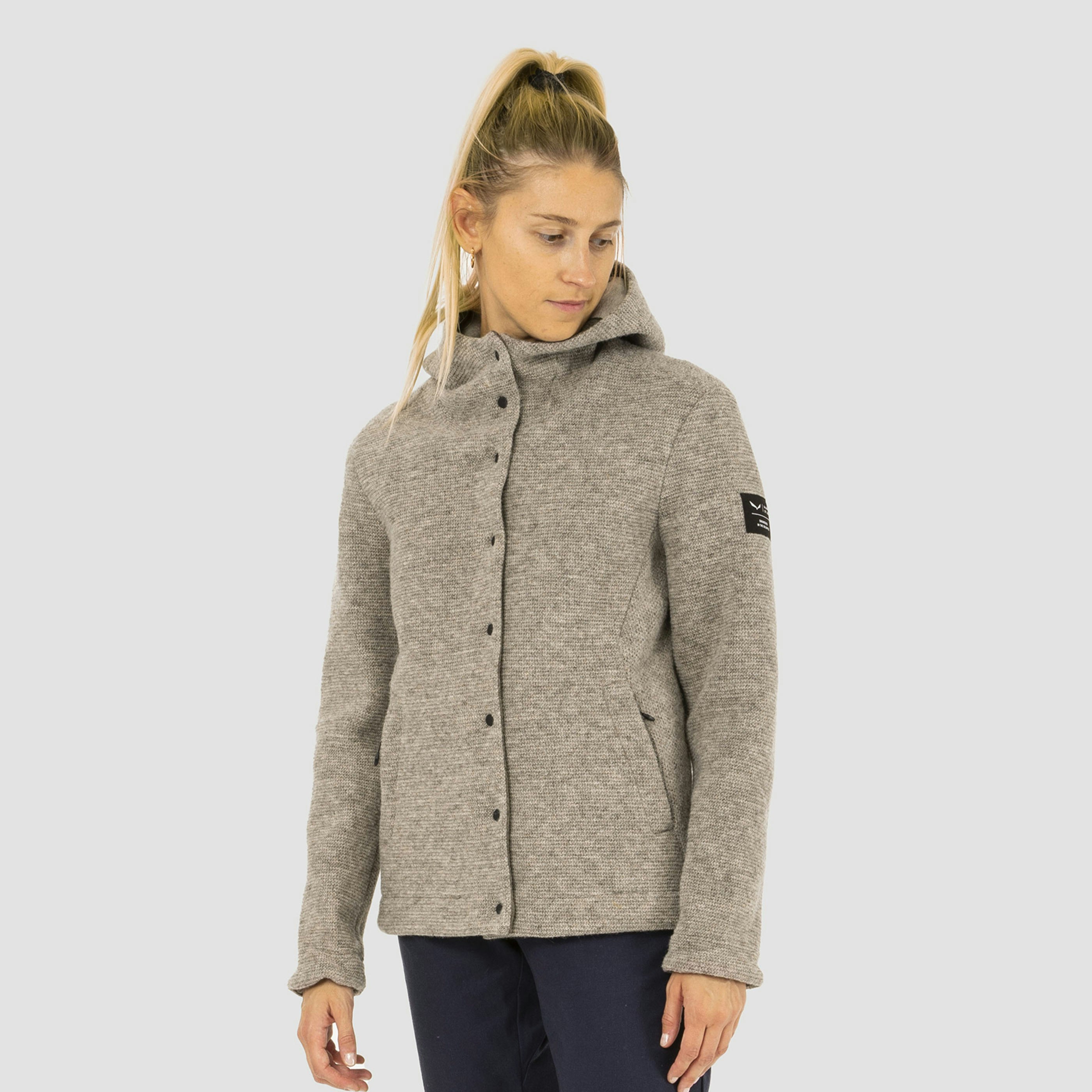 Sarner Undyed Wool Kapuzenjacke Damen