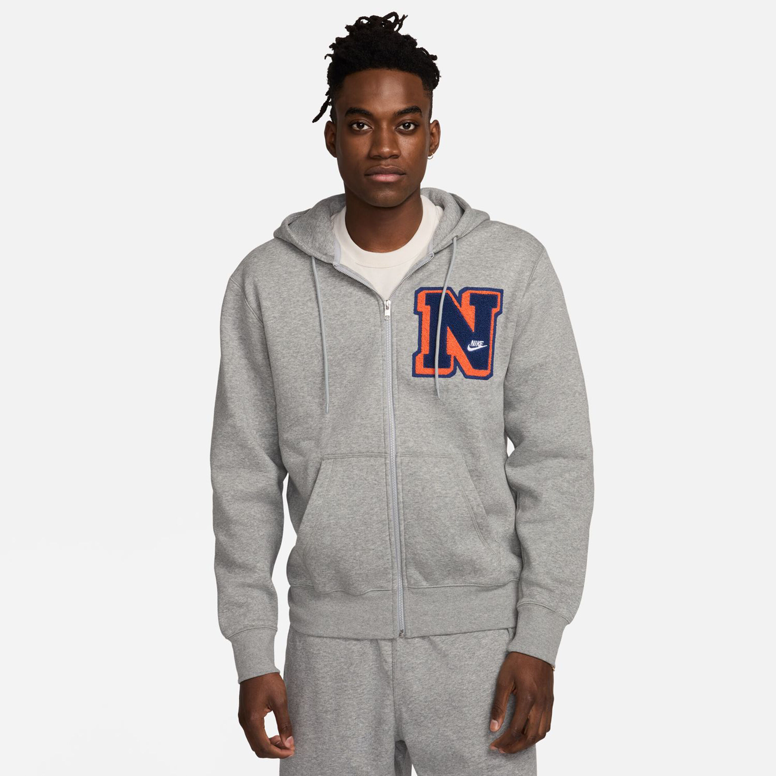 Nike Club Full Zip Gilet En Coton Hommes - Gris