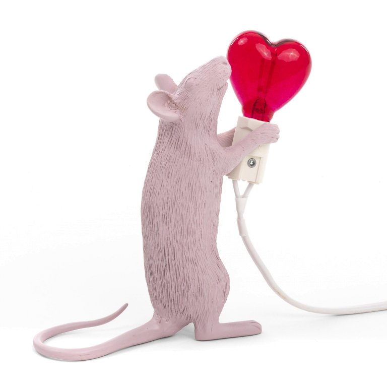 Seletti Mouse Standing Valentine's Day tafellamp USB