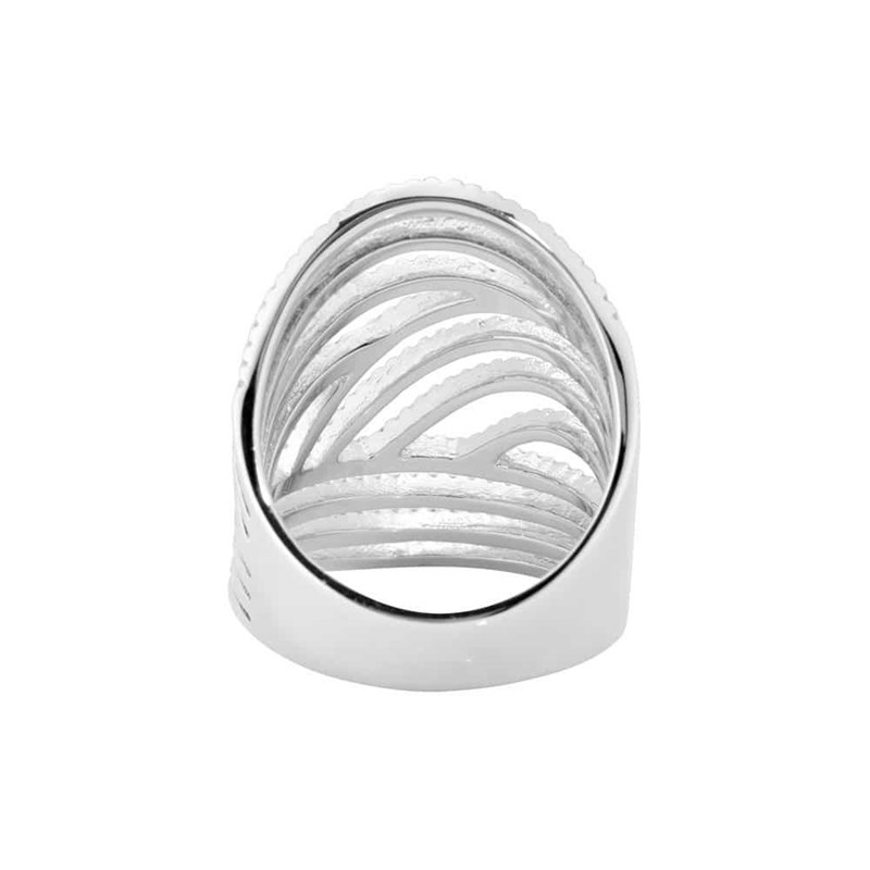 Bague Argent Arrondi Rhodié
