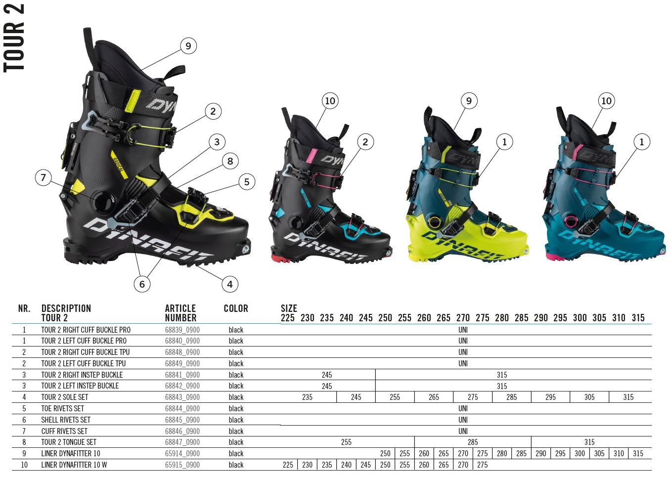 Dynafit Tour2 Instep Buckle Set