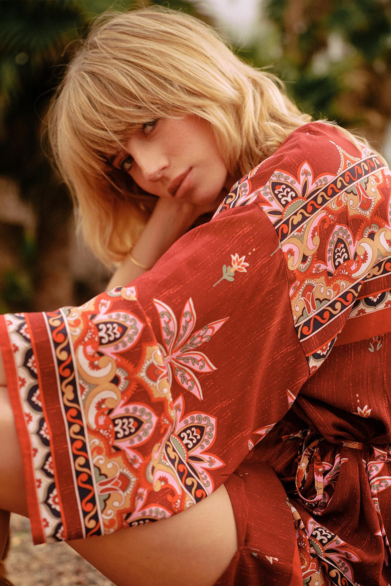 Vestido túnica estampado - Multicolorido