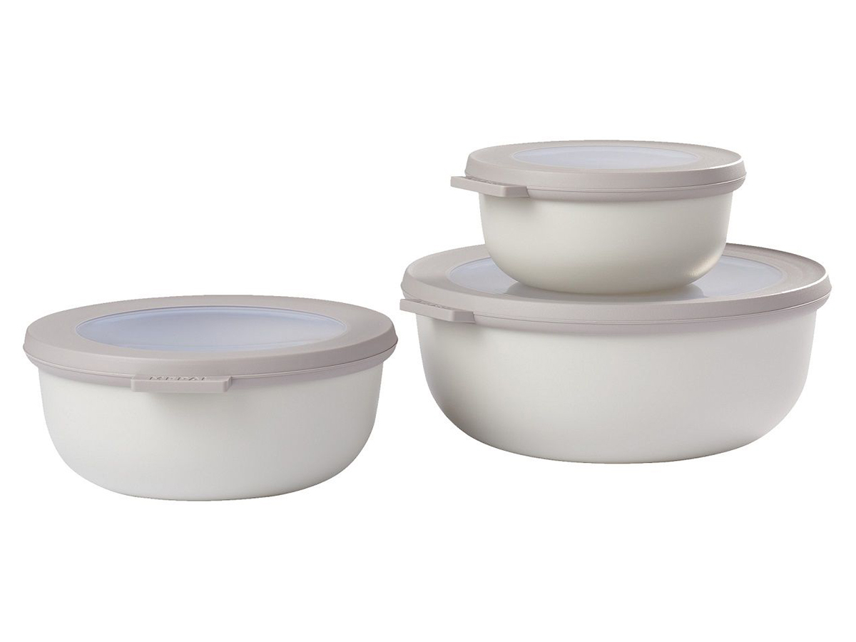 Mepal Cirqula 3-delige set ronde vershouddozen - White