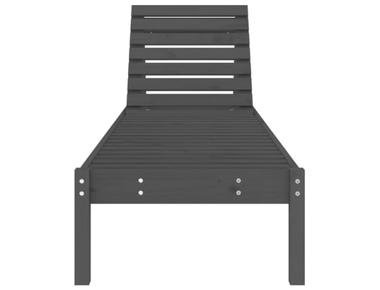 VIDAXL - Bain de soleil Chaises longues 2 pcs gris 199,5x60x74 cm bois massif de pin