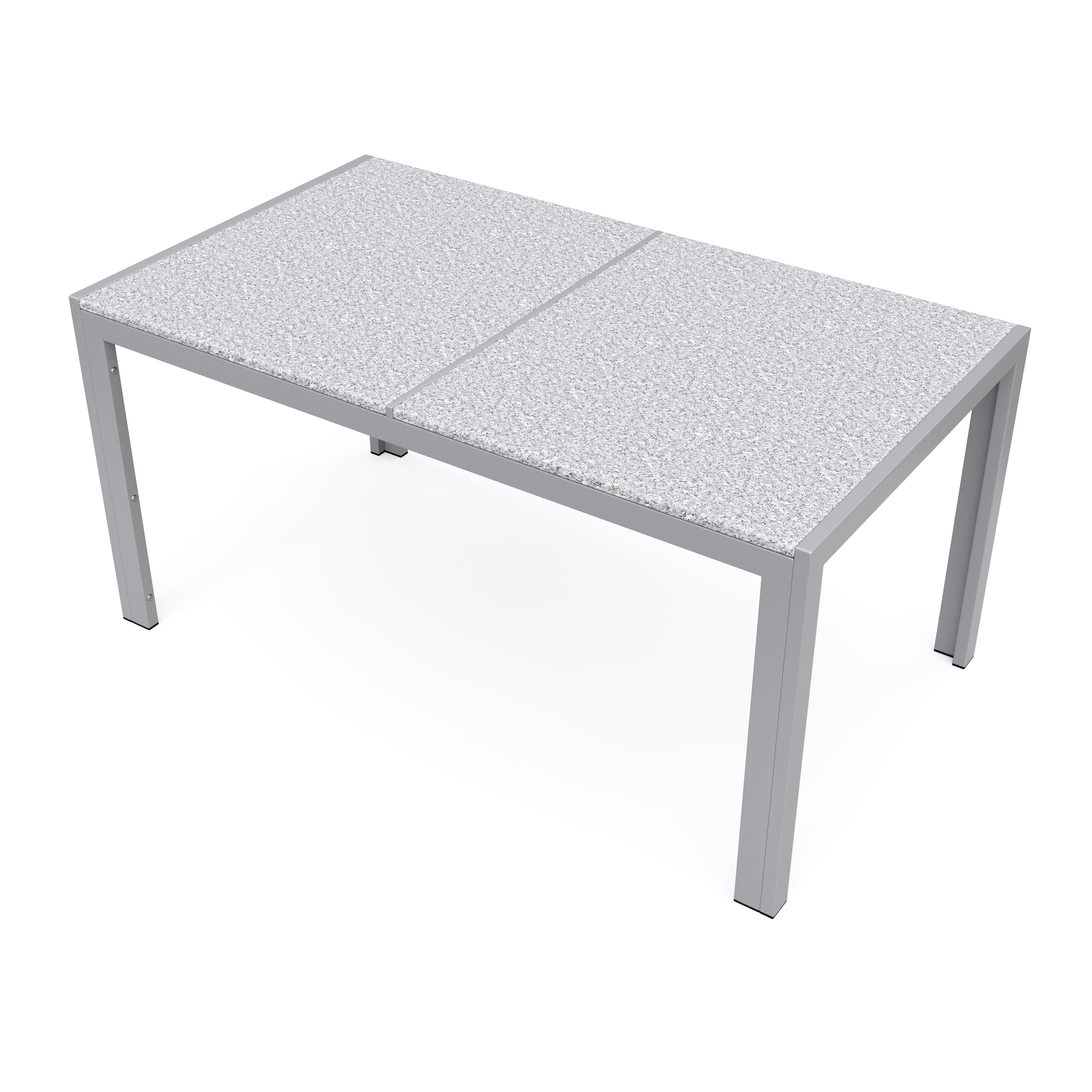 Granittisch 140 x 80 x 75 cm grau