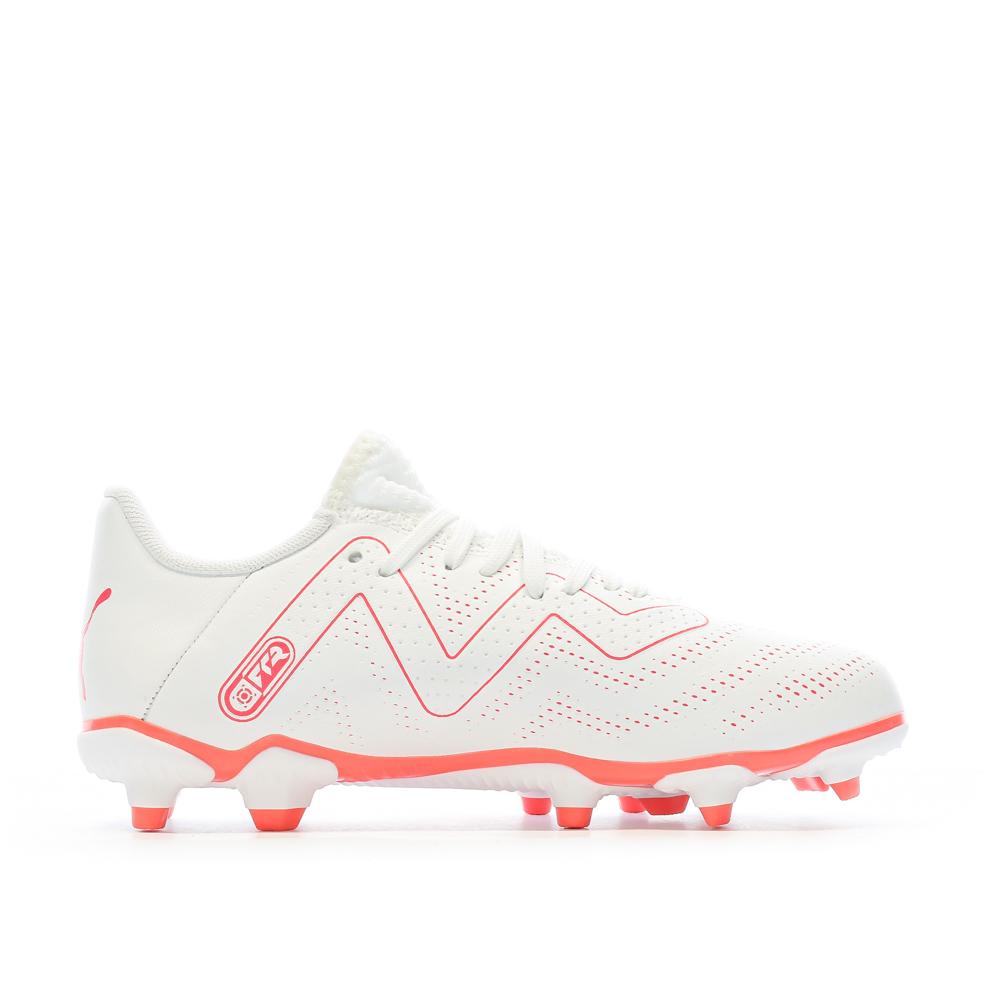 Puma Chaussures de foot Blanc/Rose Enfant Puma Future Play FG