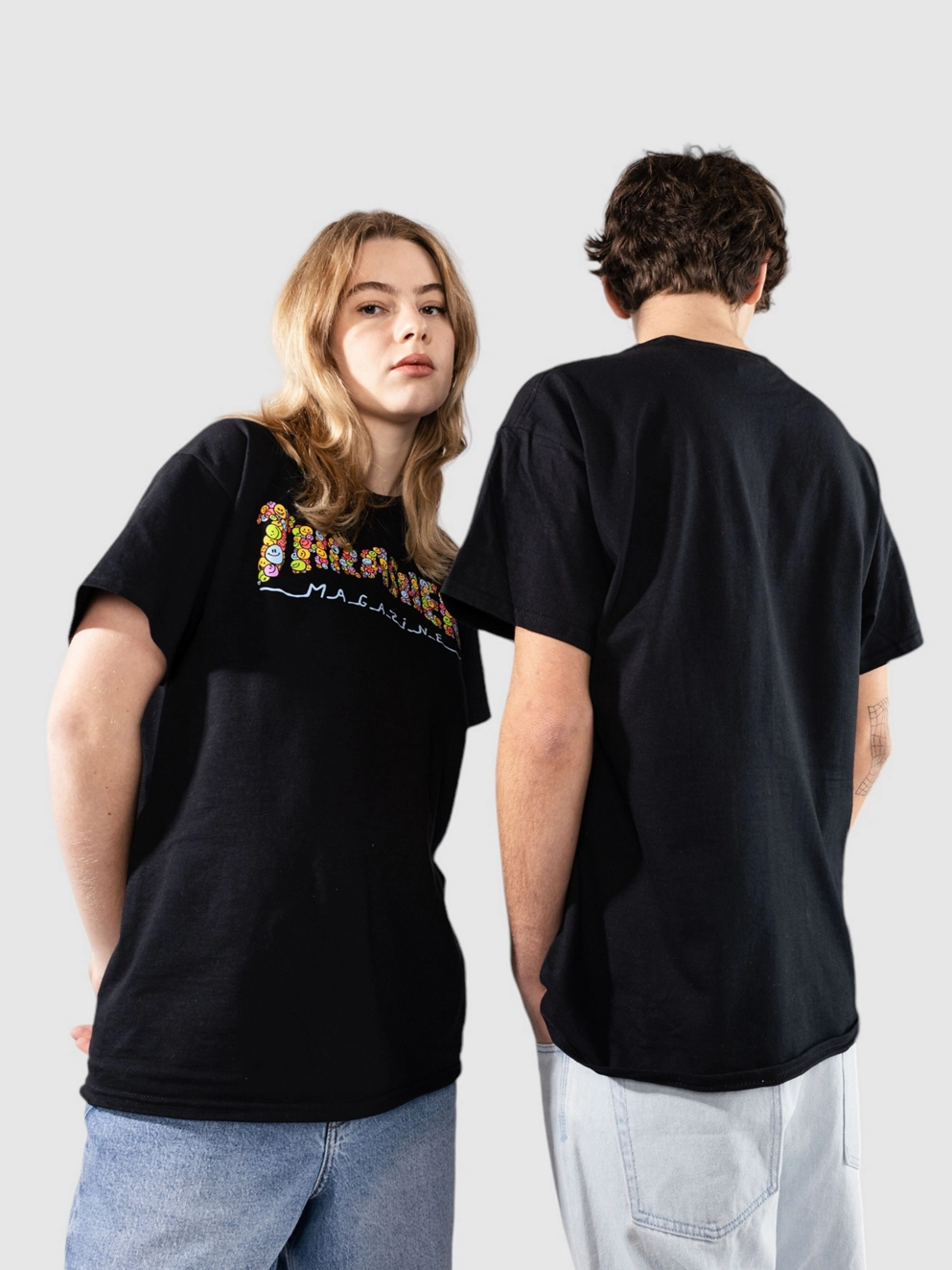 Thrasher X Toy Machine Smile By Spanky T-Shirt black