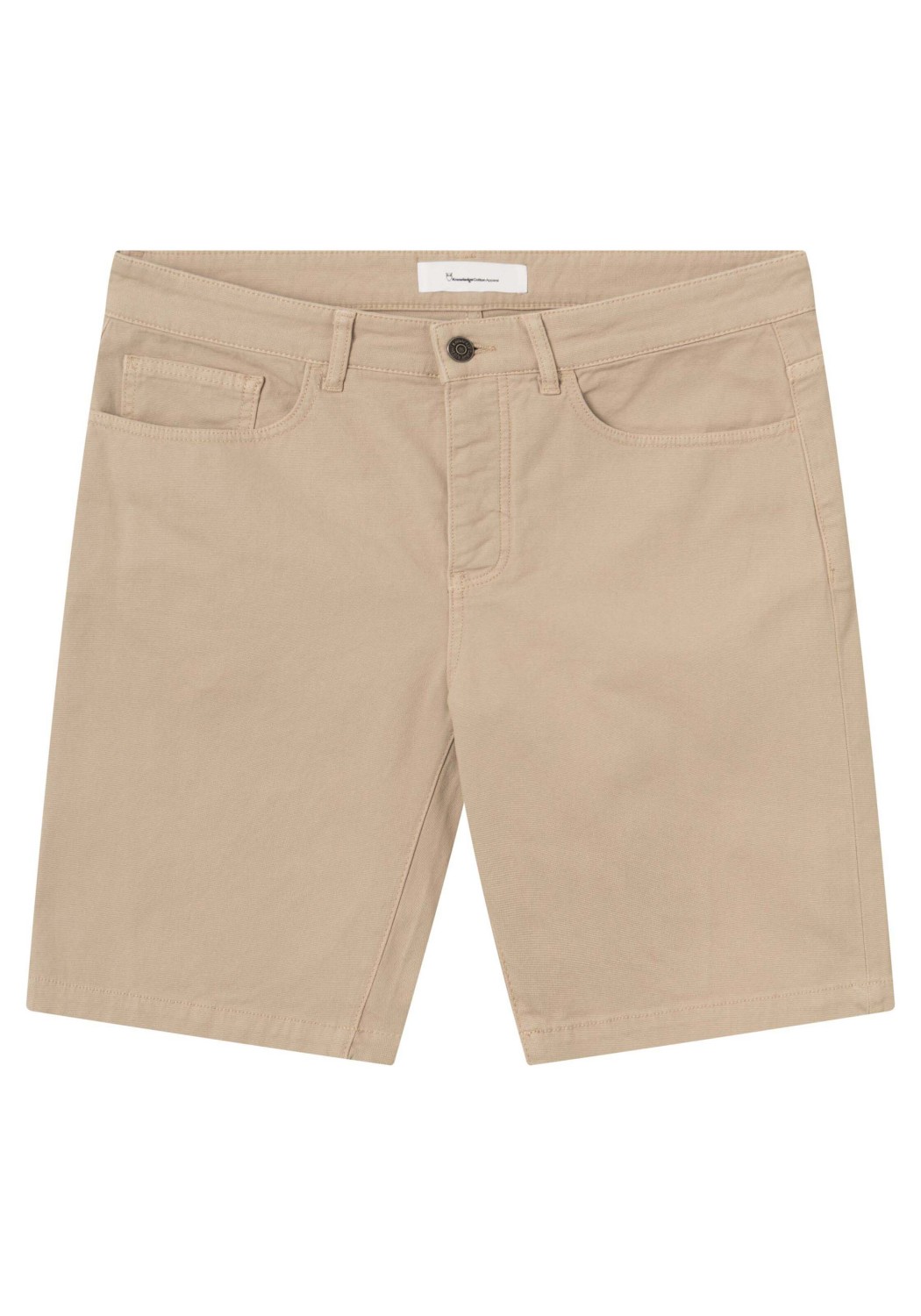Knowledge Cotton Apparel Twill-Shorts Loose Canvas Light Feather Gray