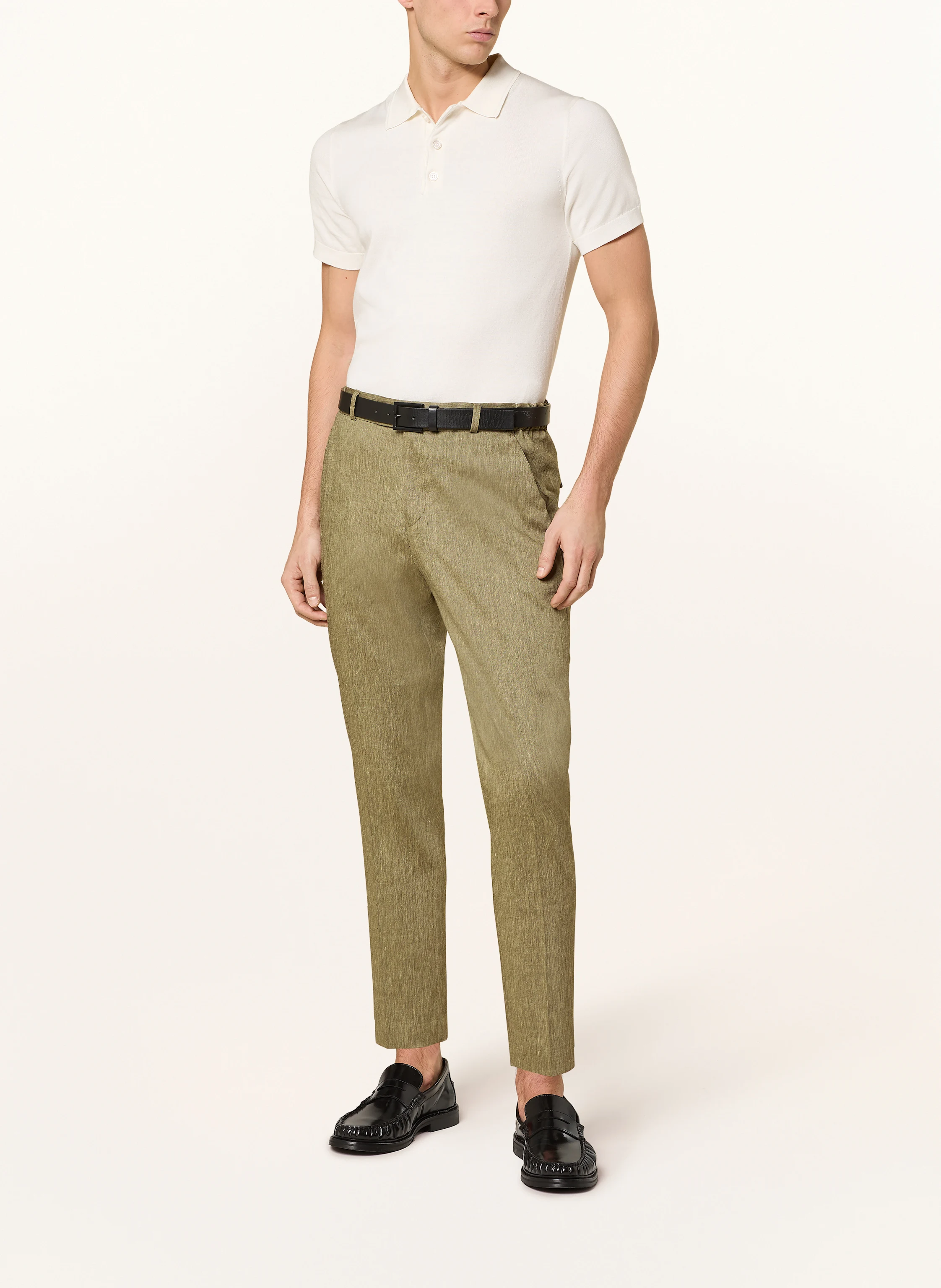 PAUL Anzughose Extra Slim Fit mit Leinen