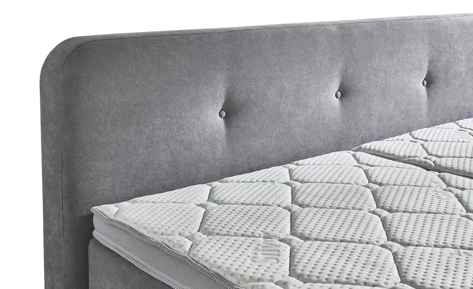 Boxbett elektrisch mit Stauraum Hellgrau 180 cm