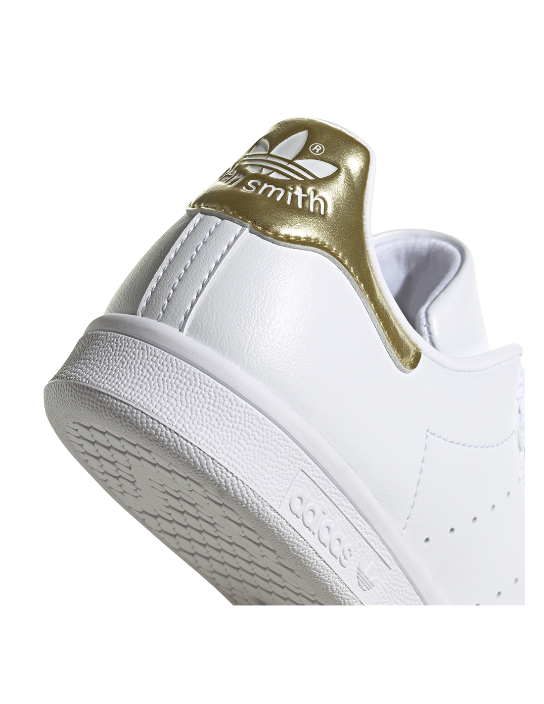 adidas sneakers mixte stan smith w vegan blanc or