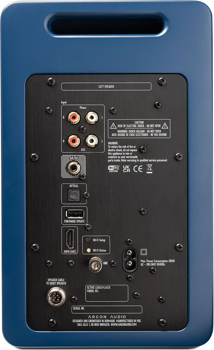 Argon Audio Forte A5 WiFi Bleu (la paire) Enceintes sans fil hi-fi