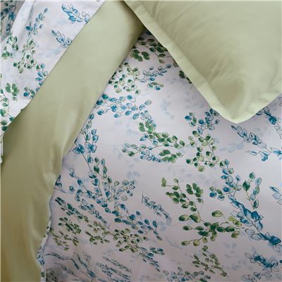 Linge de lit satin de coton motif fleurs