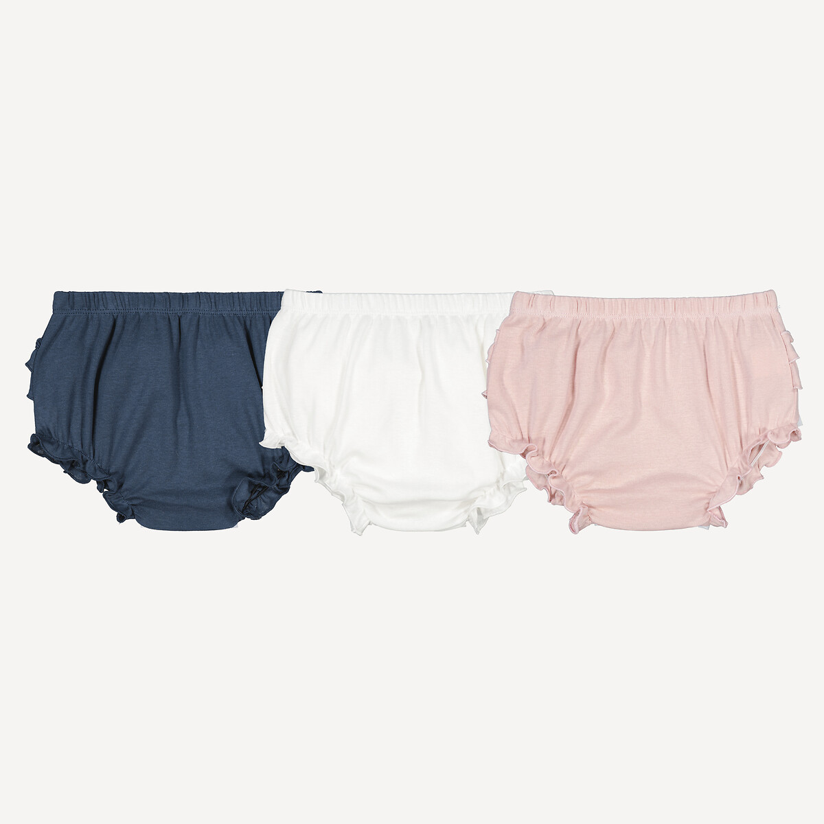 COLEÇÃO LA REDOUTE<br>Conjunto de 3 calcinhas com babados nas costas