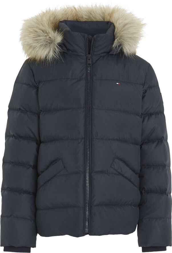 Tommy Hilfiger ESSENTIAL DOWN FUR HOOD JACKET Desert sky