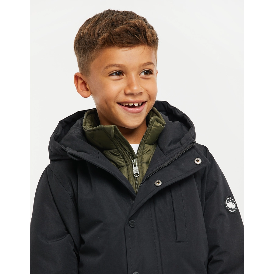 Threadboys Winterjacke THB Gilbert Mock Layer Black