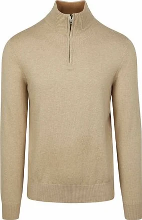 Steppin' Out Half-Zip Trui Cotton Cashmere Sand PU-HZ-COCASH-STEPP-SAND kopen
