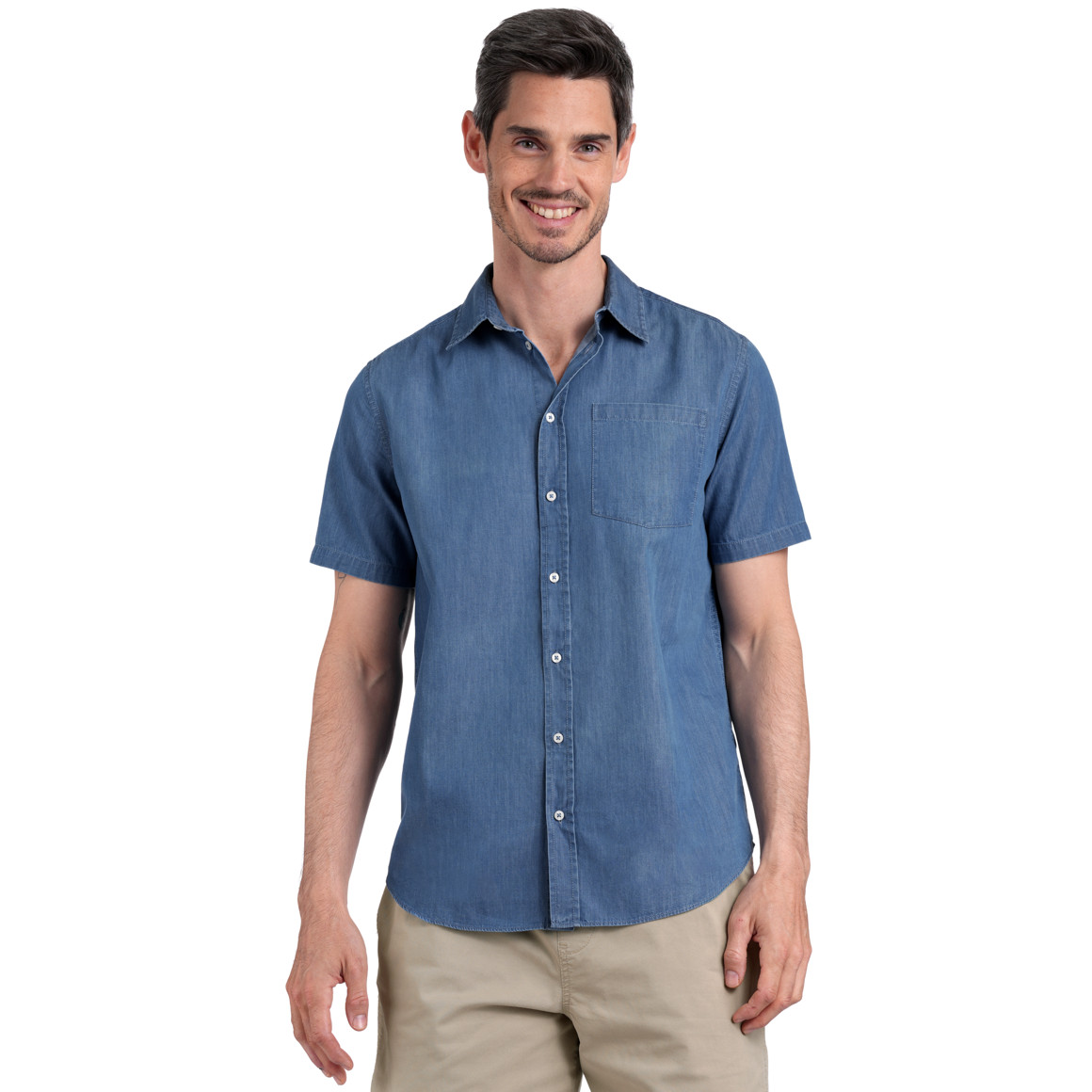 VanVaan Herren Hemd in Jeans-Optik blau
