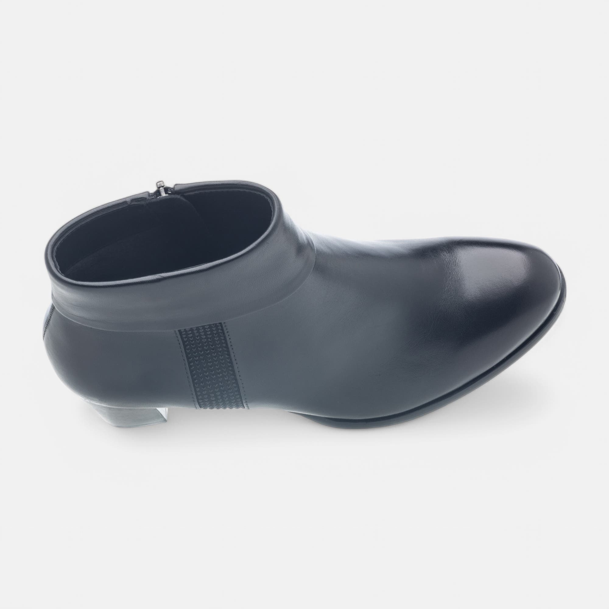 Bottines à talon Femme en cuir noir