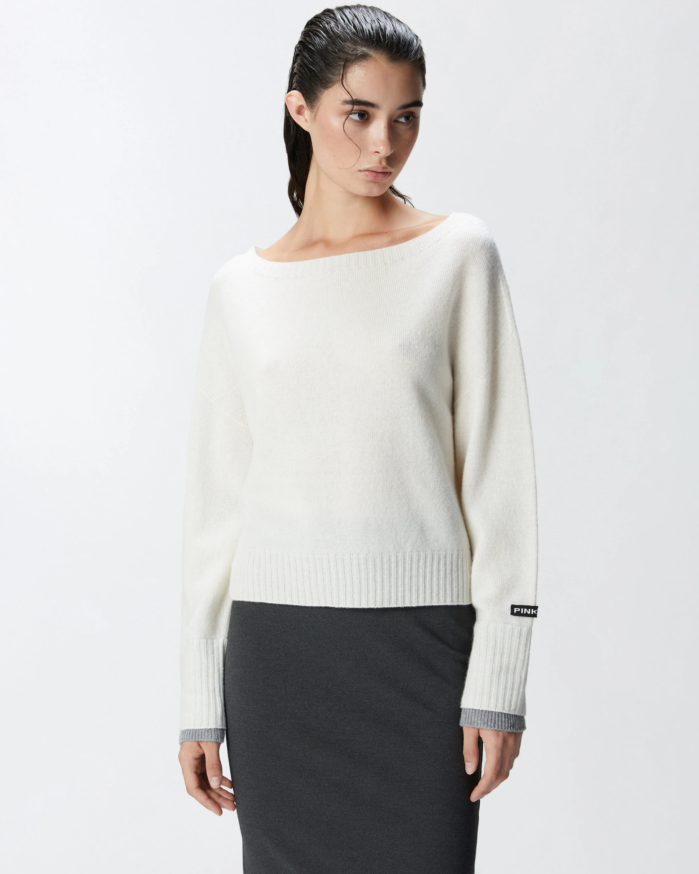 Pull à encolure bateau | Blanc