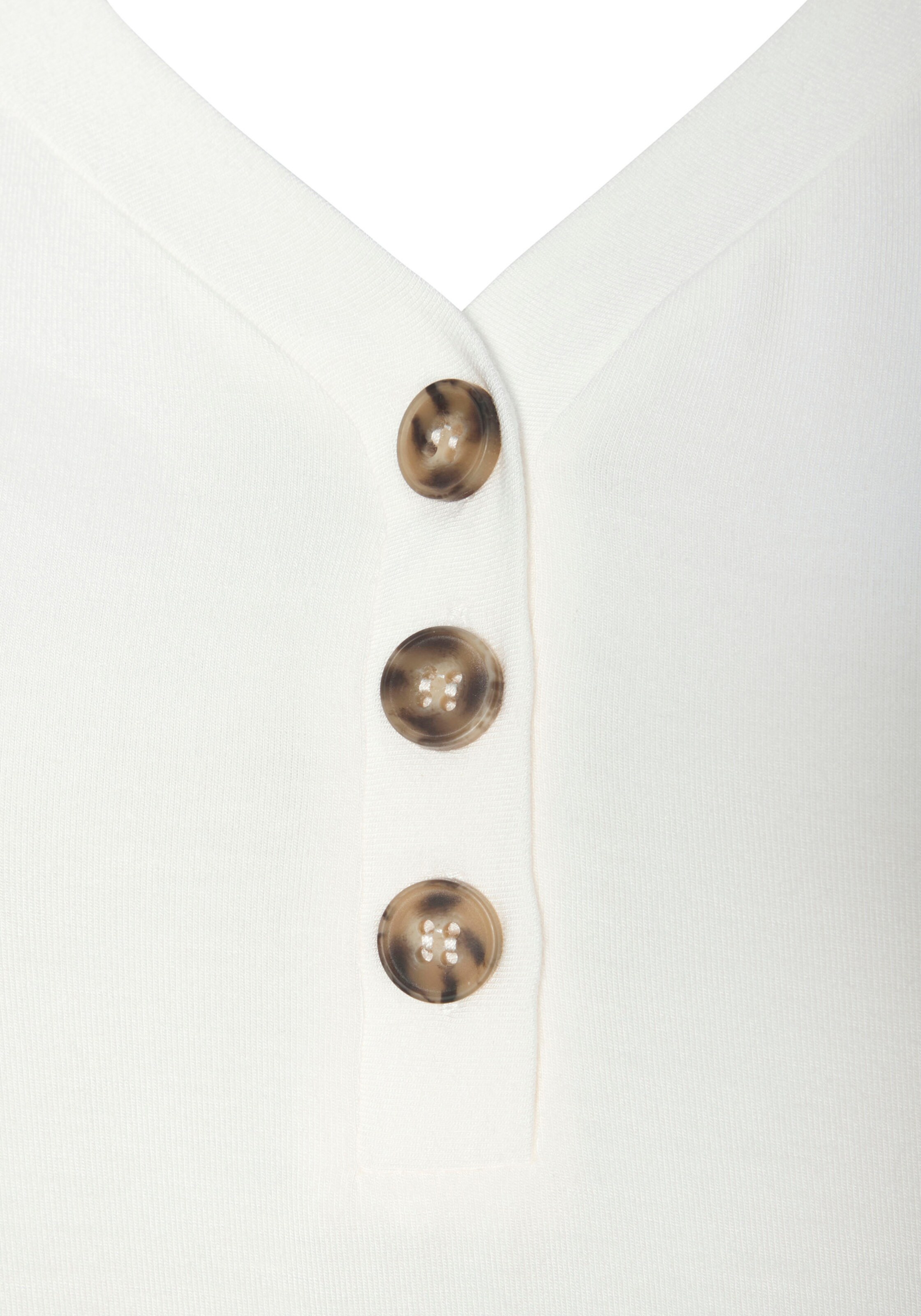 LASCANA Shirttop in creme, schwarz