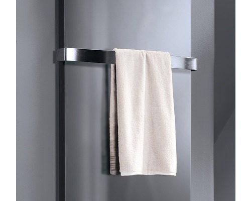 Handdoekhouder voor designradiatoren New York en Lyon H3802, geborsteld roestvrij staal