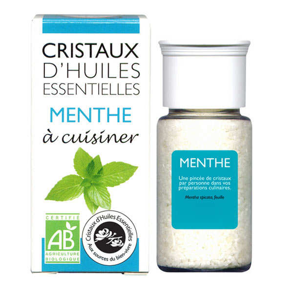 Menthe - Cristaux d'huiles essentielles à cuisiner - Bio