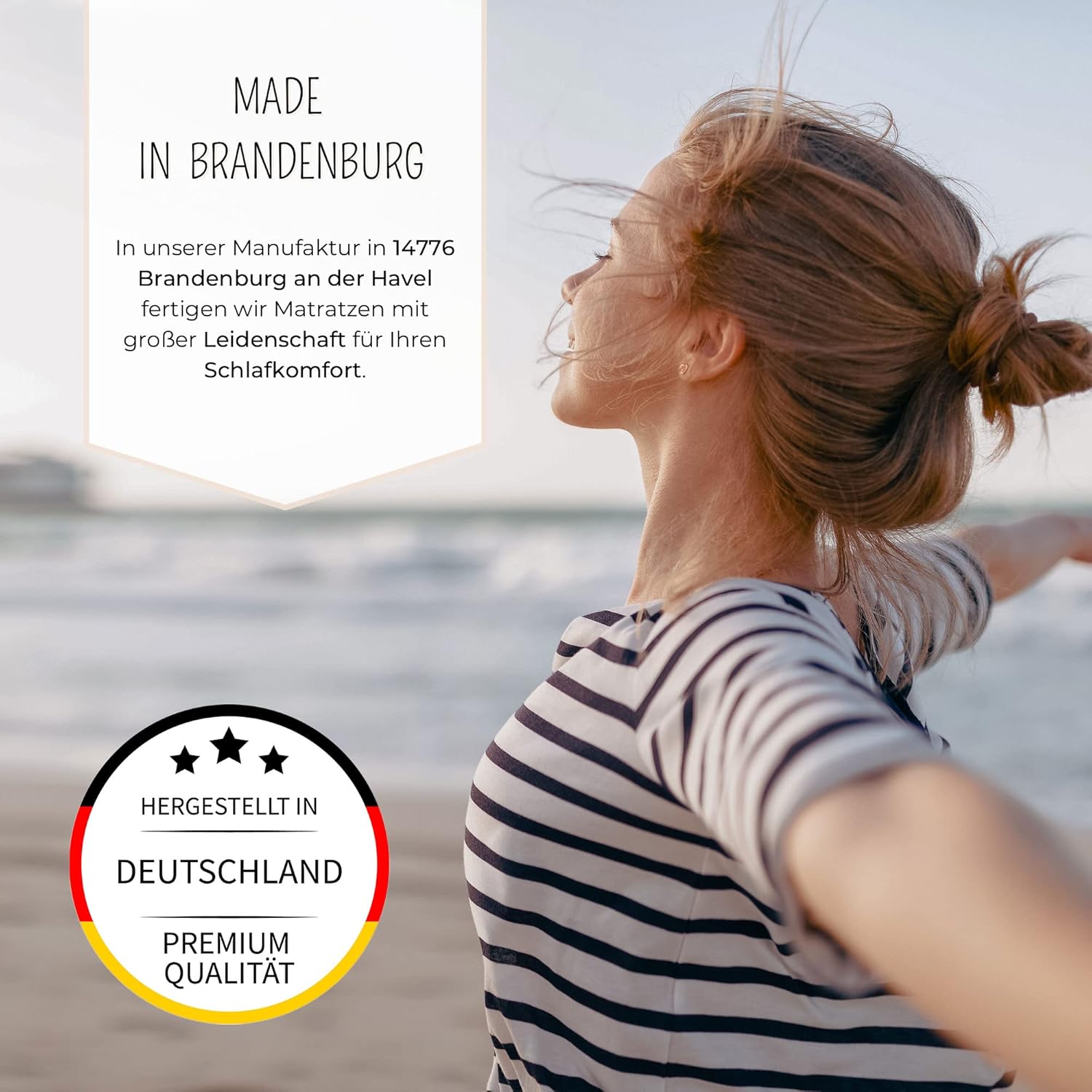 MSS e.K. Komfortschaum Matratzentopper 180 x 210 cm | optimale Körperanpassung | Mattress Topper 180x210 | Designed und produziert in Deutschland | Oeko-TEX Zertifiziert