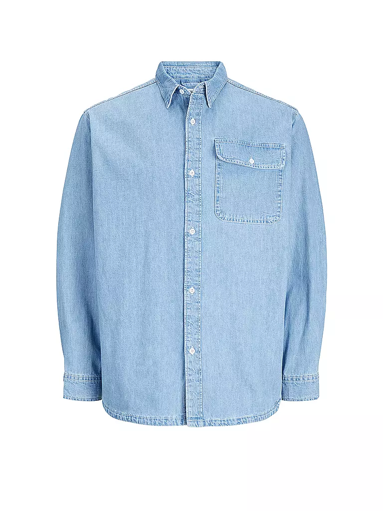 JACK & JONES Jeanshemd JJIWILSON JJSHIRT hellblau