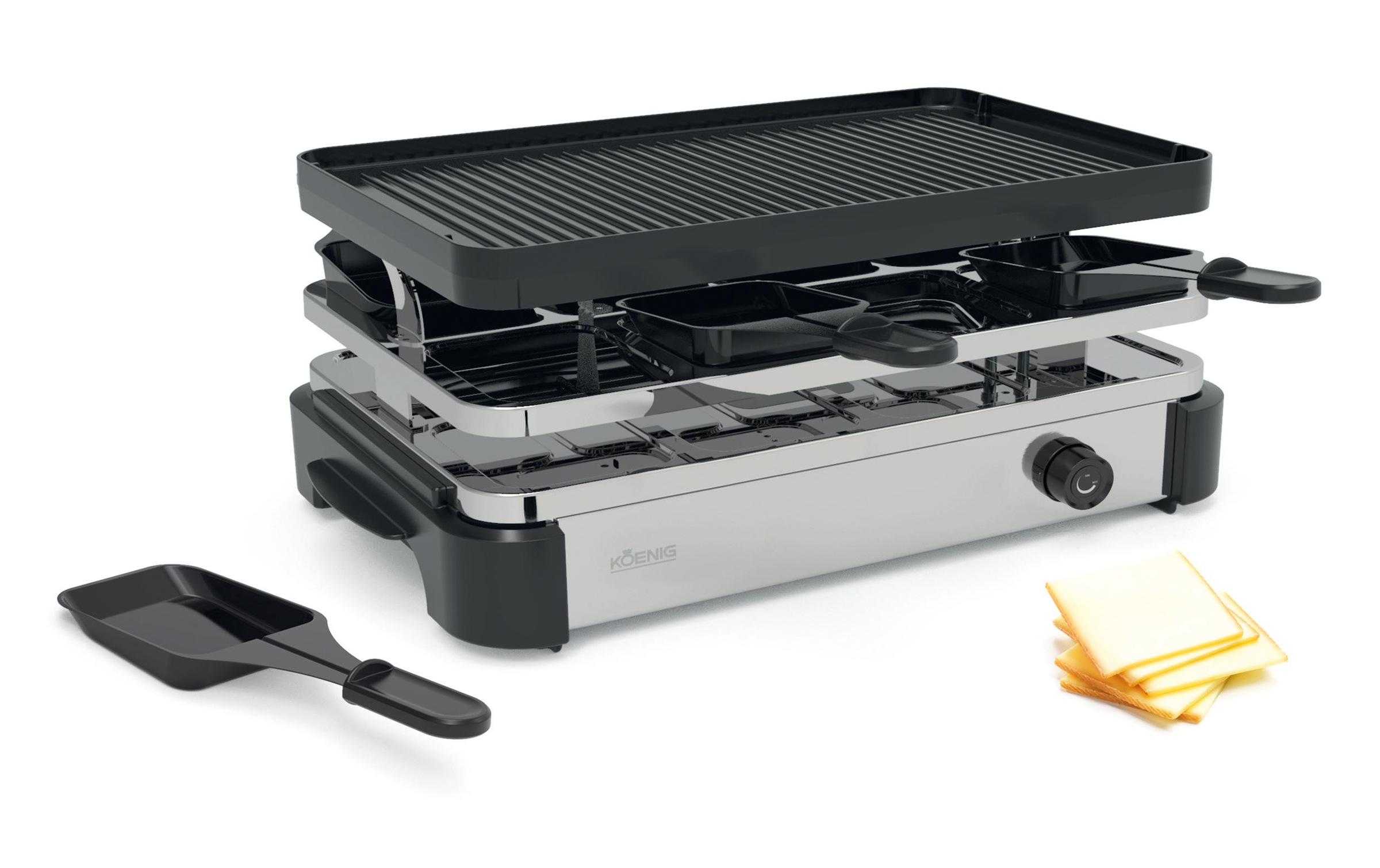 KOENIG Raclette »Pro 8 Personen« 8 Stk. Raclettepfännchen 1.500 W