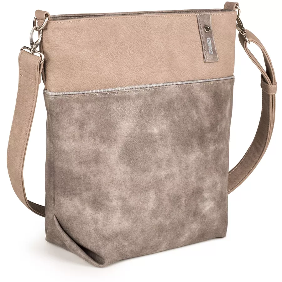 zwei Jana J12 - Schultertasche 33 cm cognac