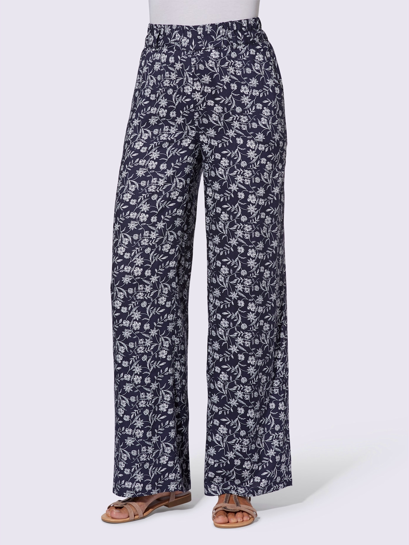 Pantalon imprimé viscose (ecovero)