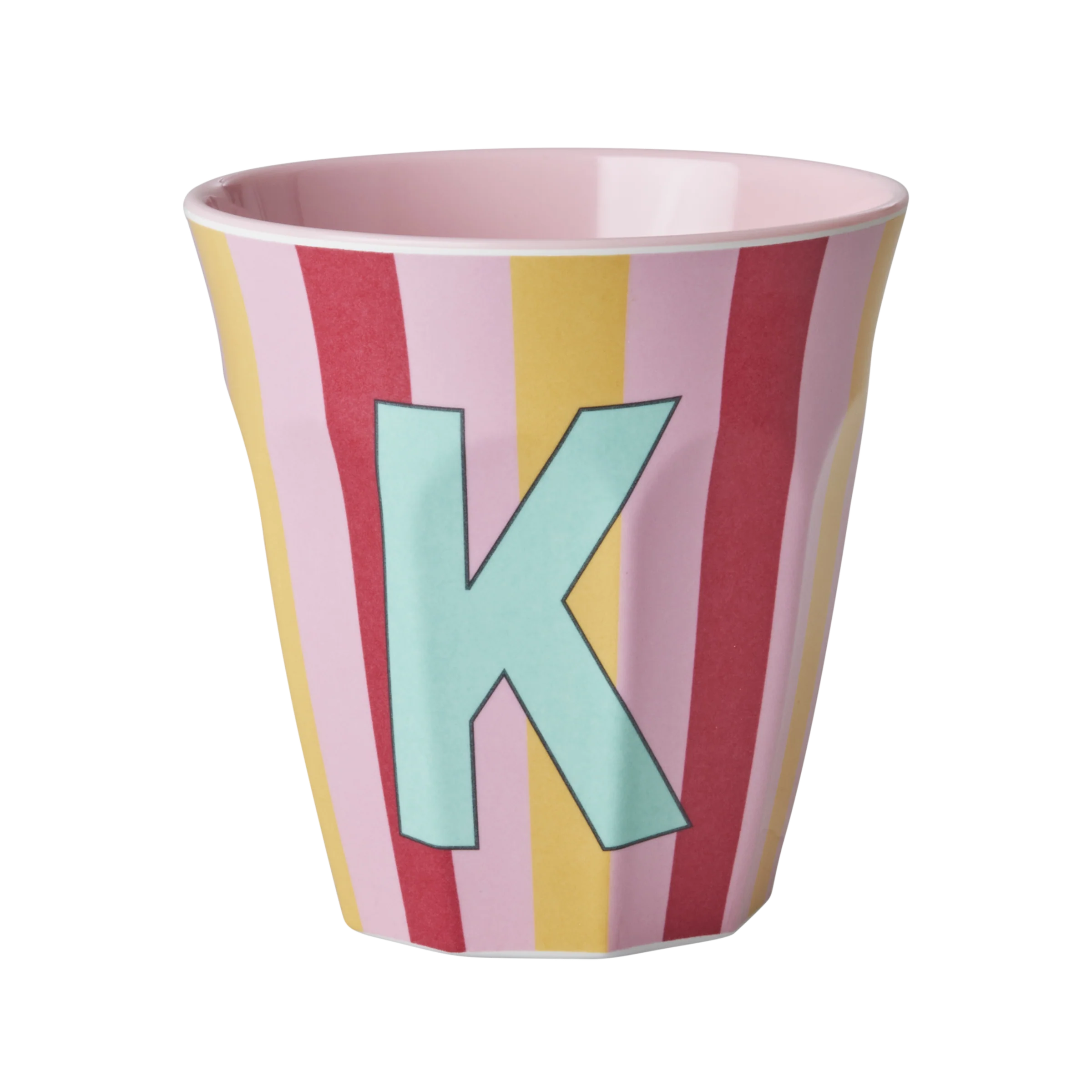 RICE  Melamine Alfabet kop, pink mix - 250 ml.