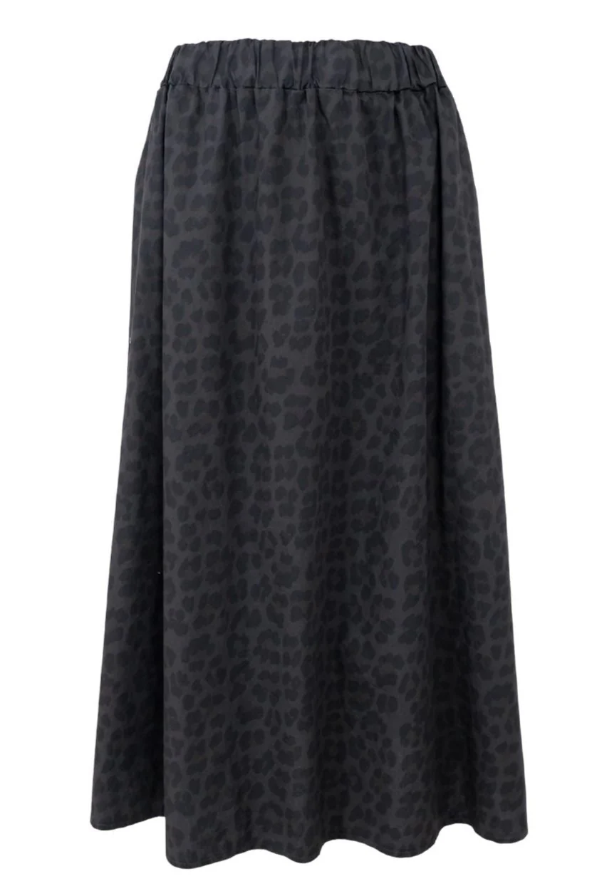 Black Colour Bcabbie Leo Skirt grey leopard