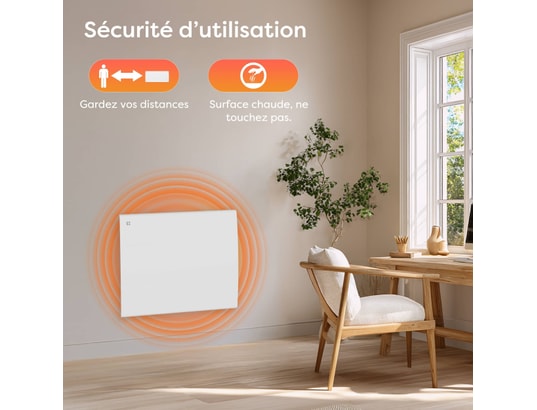 CIARRA - Radiateur inertie Radiateur électrique à inertie céramique 1000w cdht10e