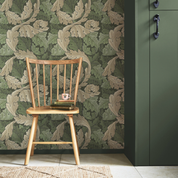 Vliesbehang William Morris at Home Acanthus Groen (dessin 124227)