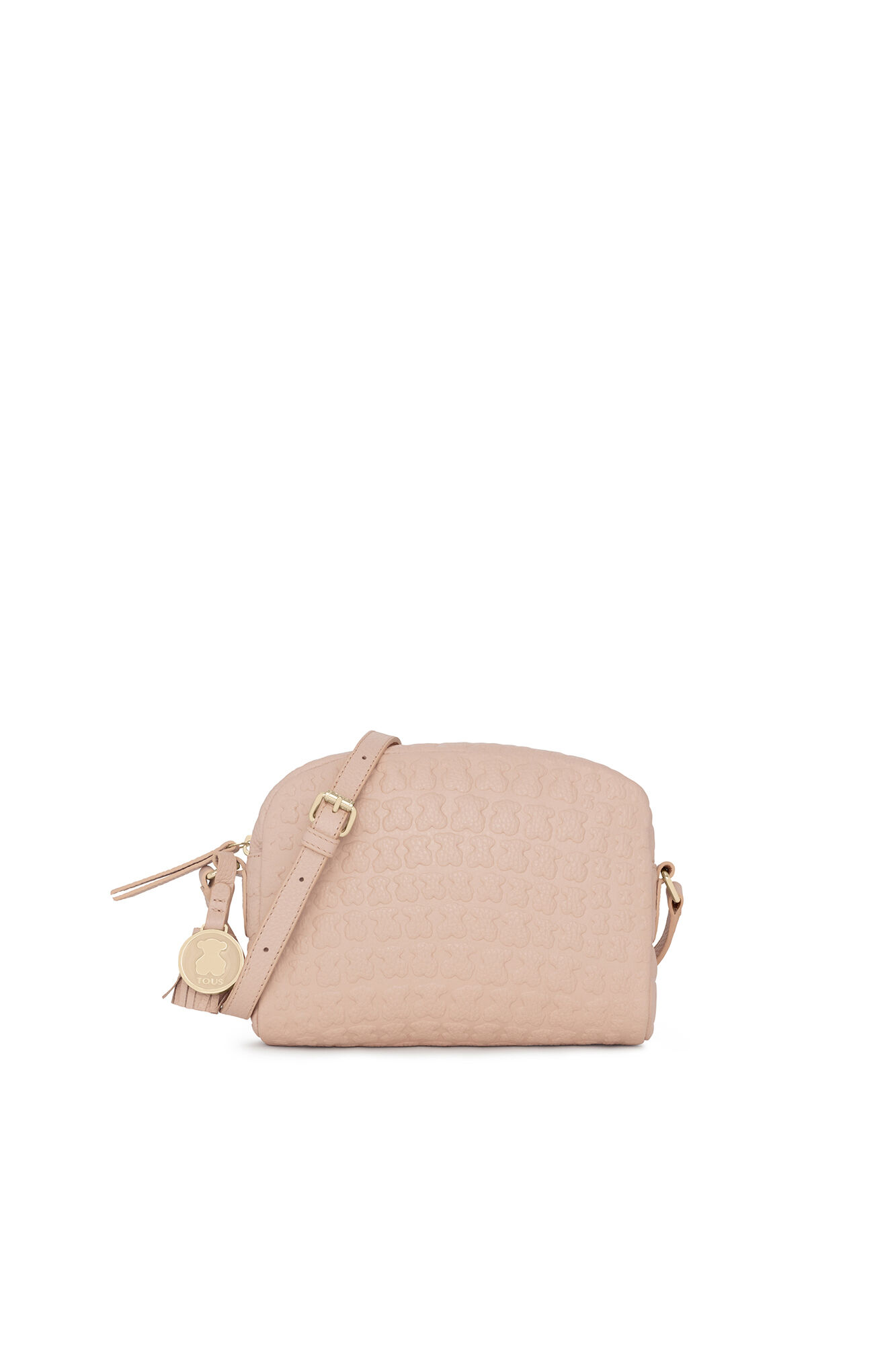 Bolsa de ombro Sherton em couro rosa - Rosa