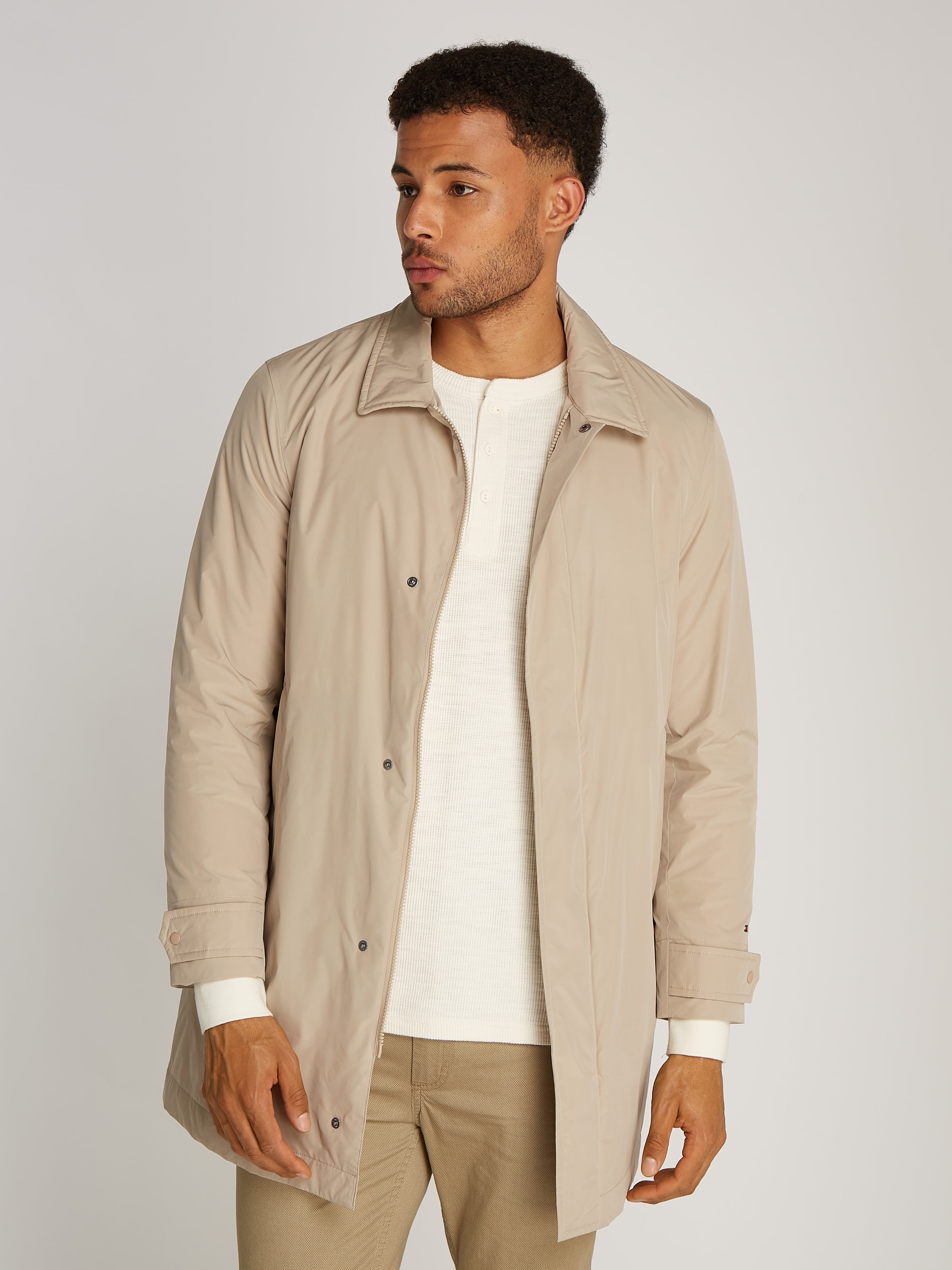 Tommy Hilfiger Kurzmantel »LW PACKABLE CARCOAT«, mit Druckknopfleiste
