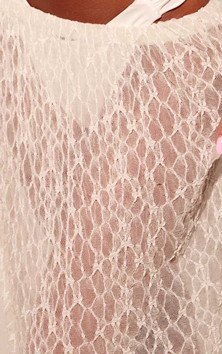 Crème Jupe De Plage Maxi À Texture Pailletée