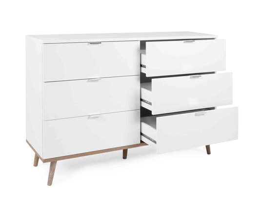 TERRE DE NUIT - Commode 6 tiroirs blanc - co7781-2