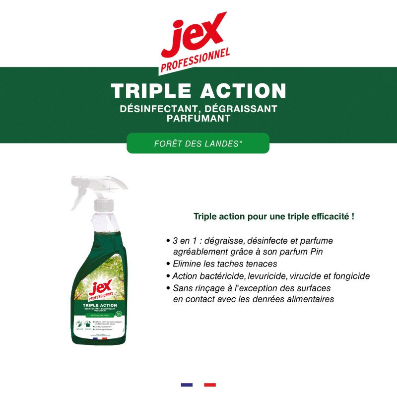 Nettoyant triple action Jex Professionnel Forêt des Landes - Spray 750 ml