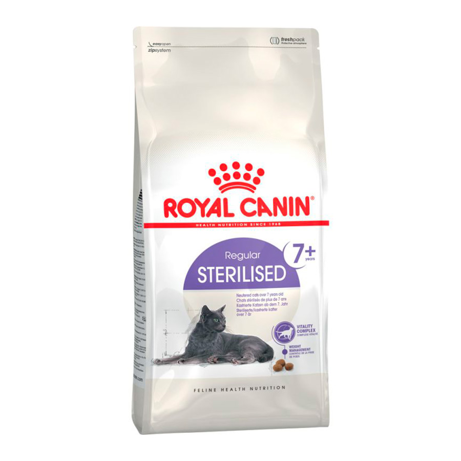 Ração esterilizada Royal Canin Adult 7+ para gatos