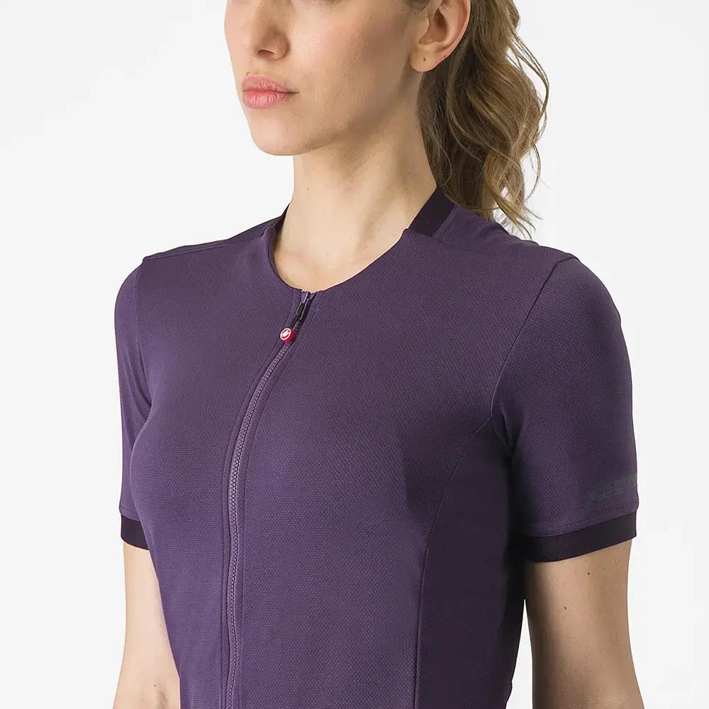Castelli Libera Fietsshirt Korte Mouwen Paars Dames