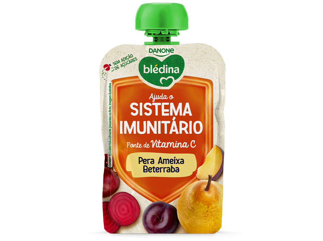 SAQUETA FRUTA BLÉDINA PERA AMEIXA BETERRABA 100G