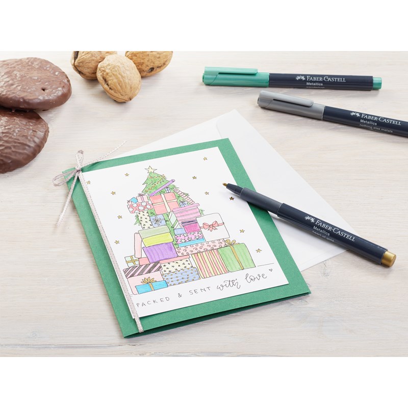 Faber-Castell<br>Tusser Metallic pen 6 stk.