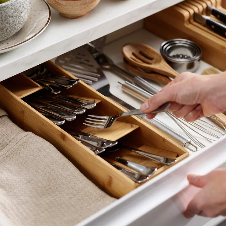 Joseph Joseph - DrawerStore Bamboo Besteck Organizer, gross