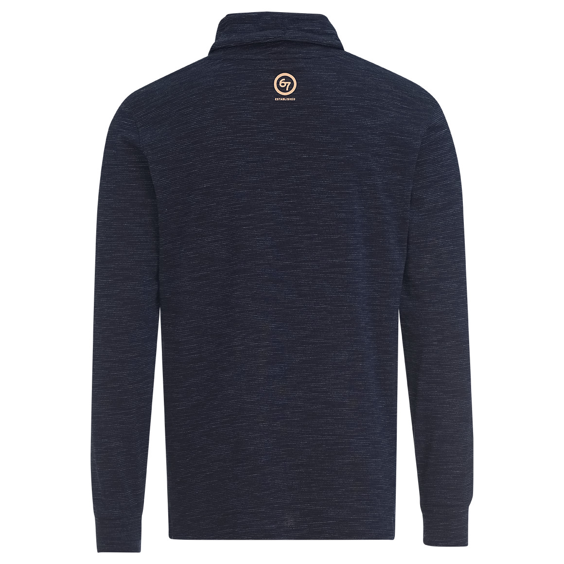 VanVaan Denim Herren Langarmshirt mit Schalkragen dunkelblau