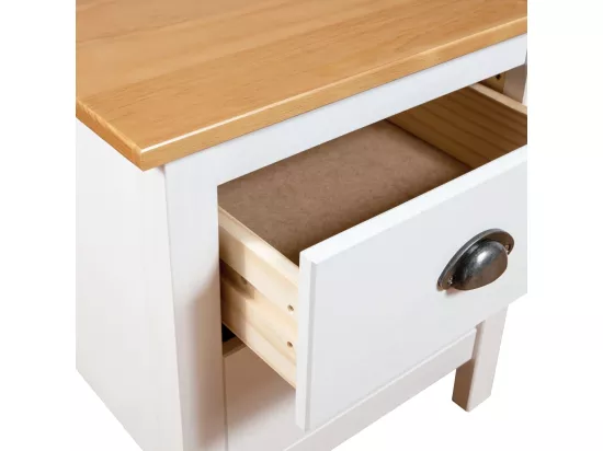 Tables de chevet Hill 2 pcs Blanc 46x35x49,5 cm Bois pin solide